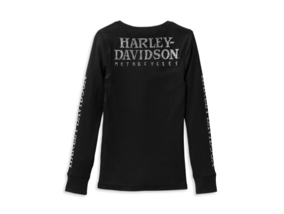 99099-22VW/000L, LONGSLEEVE HARLEY SKULL SNAP FRONT