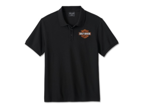99185-24VM/000L, POLOSHIRT HARLEY BAR & SHIELD