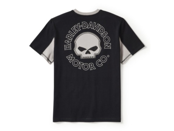 99291-25VM/000L, T-SHIRT HARLEY WILLIE G SKULL