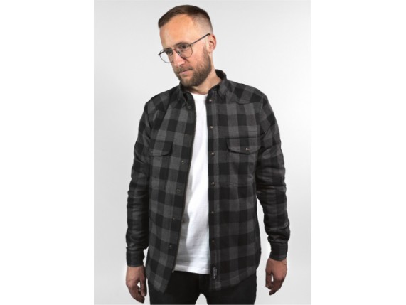 JDL5004-L, HEMD JOHN DOE MOTOSHIRT GREY BLACK