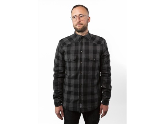 JDL5004-L, HEMD JOHN DOE MOTOSHIRT GREY BLACK