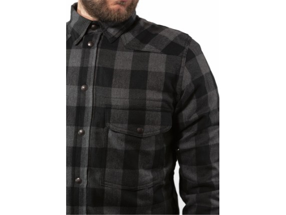 JDL5004-L, HEMD JOHN DOE MOTOSHIRT GREY BLACK