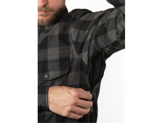 JDL5004-L, HEMD JOHN DOE MOTOSHIRT GREY BLACK