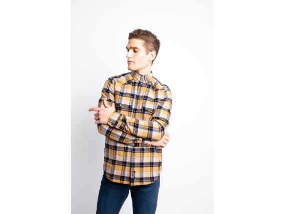 JDL5011-L, HEMD JOHN DOE MOTOSHIRT YELLOW