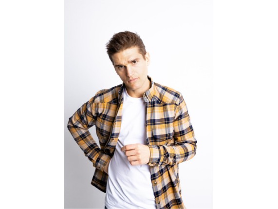 JDL5011-L, HEMD JOHN DOE MOTOSHIRT YELLOW