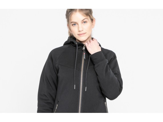JHK8002-M, JOHN DOE XTM DONNA V2 KEVLAR FELPA CON CAPPUCCIO