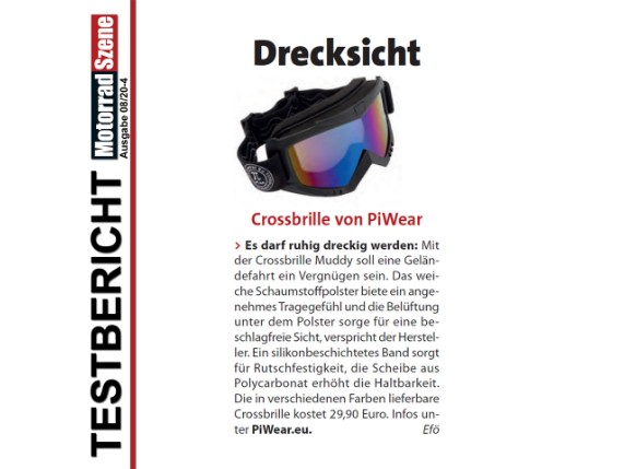 PI-G-125, BRILLE PI WEAR MX MUDDY GM