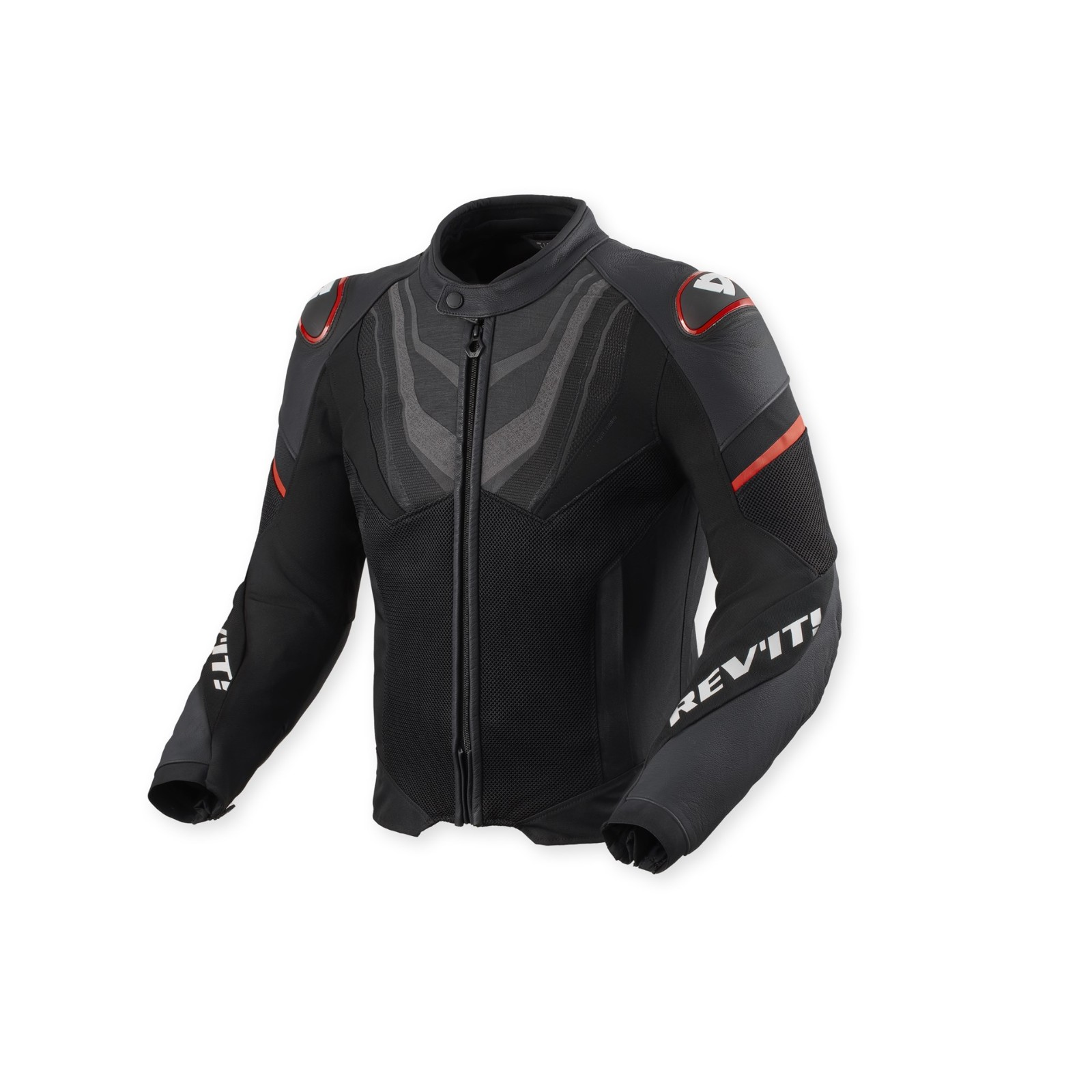 Motorrad-Lederjacke Herren MBJ-26A – Schwarz/weiß, 1,2 Mm Rindsleder, 5 CE-Protektoren, Herausnehmbares Thermo-Futter