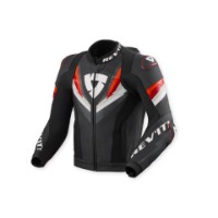 Quantum 3 Pro Lederjacke Schwarz-Rot
