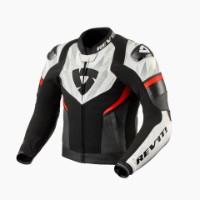 Hyperspeed 2 Air Lederjacke Schwarz-Weiß
