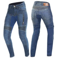 Paradro Monolayer Damen Motorradjeans Slim Fit blau