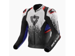 Quantum 2 Air Lederjacke Weiß-Blau