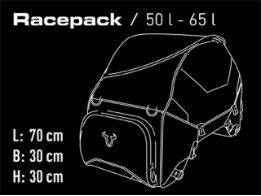Hecktasche Racepack 50-65 Liter