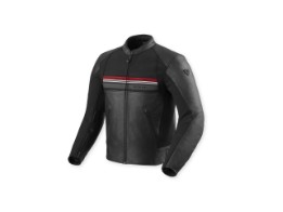 Mile 2 Lederjacke Schwarz-Rot