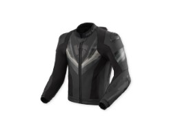 Quantum 3 Pro Lederjacke Schwarz-Anthrazit