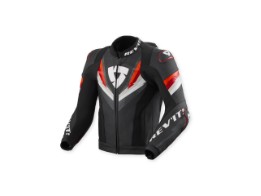 Quantum 3 Pro Lederjacke Schwarz-Rot