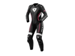 Xena 3 Ladies Lederkombi Einteiler Schwarz-Rosa