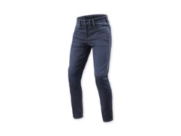 Kai Motorradjeans Skinny Kurz Blau