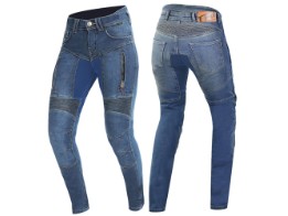 Paradro Monolayer Damen Motorradjeans Slim Fit blau