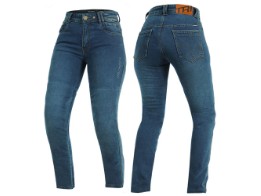 Uptown Damen Motorradjeans Slim Fit blau