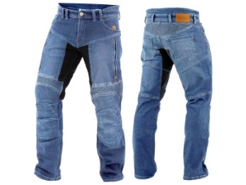 Parado Herren Motorradjeans Regular Fit blau