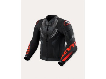 Hyperspeed 3 AIR Lederjacke Schwarz-Neon Rot