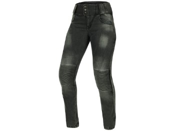 Bella Damen Motorradjeggings Standard Skinny Fit