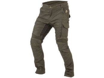 Acid Scrambler Herren Motorradjeans Khaki