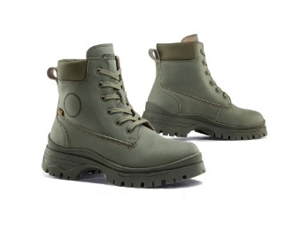 Zarah Damen Motorradschuh army-grün