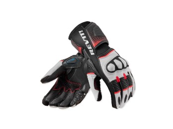 Xena 4 Ladies Handschuh Weiss-Neon Rot