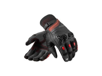 Positron Lederhandschuh Schwarz-Rot
