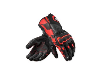 Argon 3 Lederhandschuh Schwarz-Neon Rot