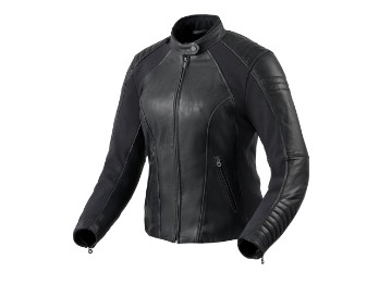 Coral Ladies Lederjacke Schwarz