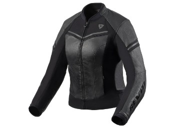 Median Ladies Lederjacke Schwarz-Anthrazit