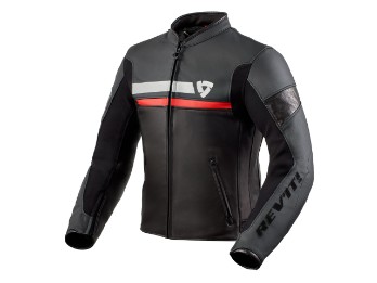 Mile Lederjacke Schwarz-Rot