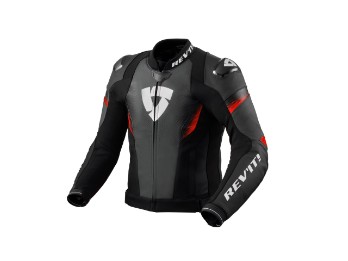 Control Lederjacke Schwarz-Neon Rot