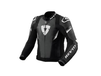 Control Lederjacke Schwarz-Weiss