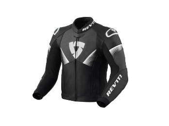 Argon 2 Lederjacke Schwarz-Weiss