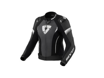 Xena 4 Pro Ladies Lederjacke Schwarz-Weiss