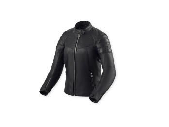 London Ladies Lederjacke Schwarz