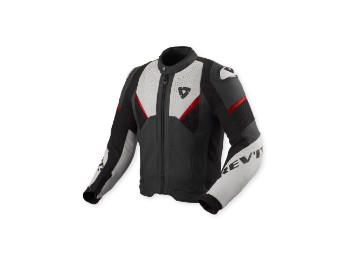Automate Lederjacke Schwarz-Hellgrau