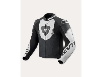 Argon 3 Lederjacke Schwarz-Weiß