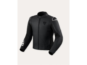 Quadratic Lederjacke Schwarz-Weiß