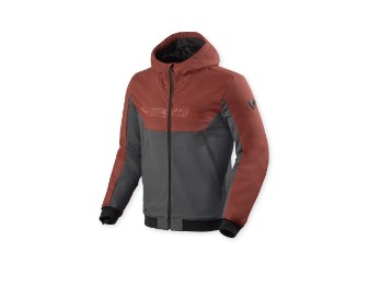 Parabolica Textiljacke -Hoodie- Burgunder Rot-Grau