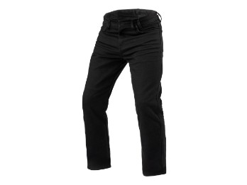Lombard 3 Motorradjeans Regular Fit Kurz Schwarz