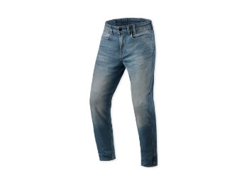 Keegan Motorradjeans Tapered Fit Standard Mittelblau Vintage