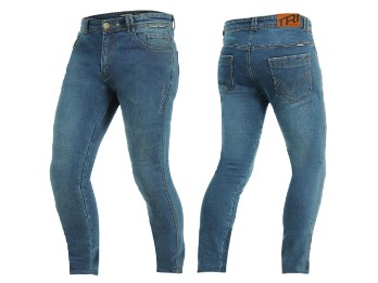 Uptown Herren Motorradjeans Slim Fit blau