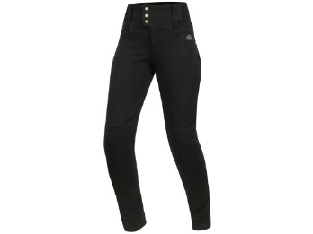 Roxie Damen Motorradjeans Standard Skinny Fit schwarz