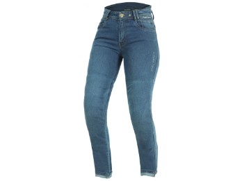 Downtown Damen Motorradjeans Slim Fit blau