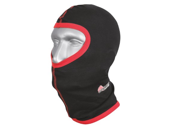 05105301, Sturmhaube Baumwolle schwarz-rot